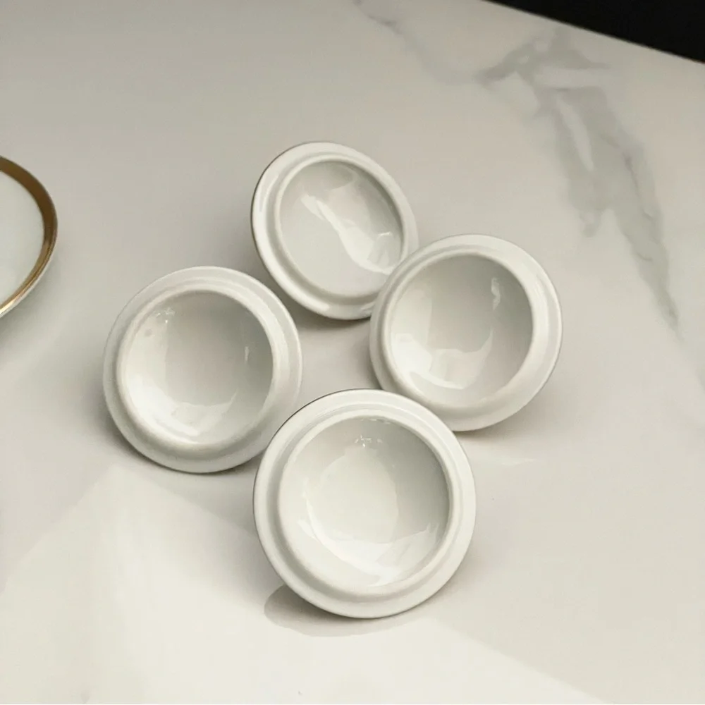 SET of 4 Espresso Demitasse Cups / Dessert Pots with Lids by Fitz & Floyd